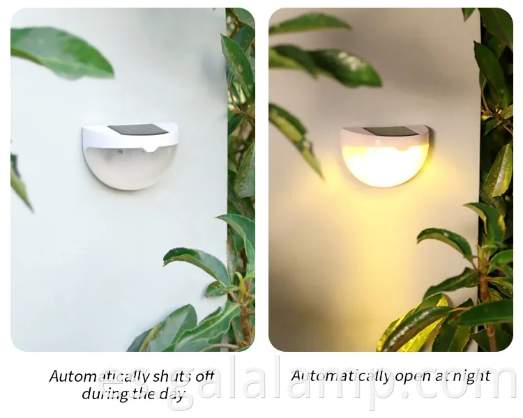 Luz de pared LED impermeable con energía solar para iluminación nocturna